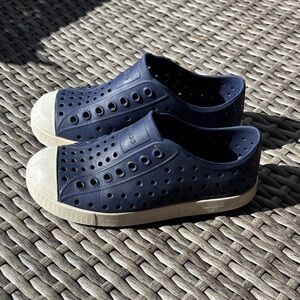 Kids Native Slip-On Sneakers with White Toe